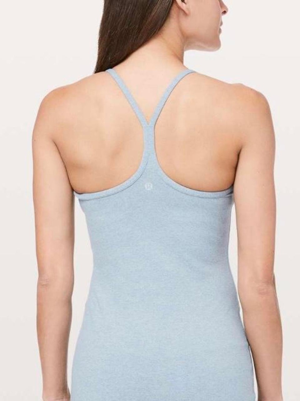 Lululemon Power Y Tank Discontinued Light Blue Top Built In Support Size 4